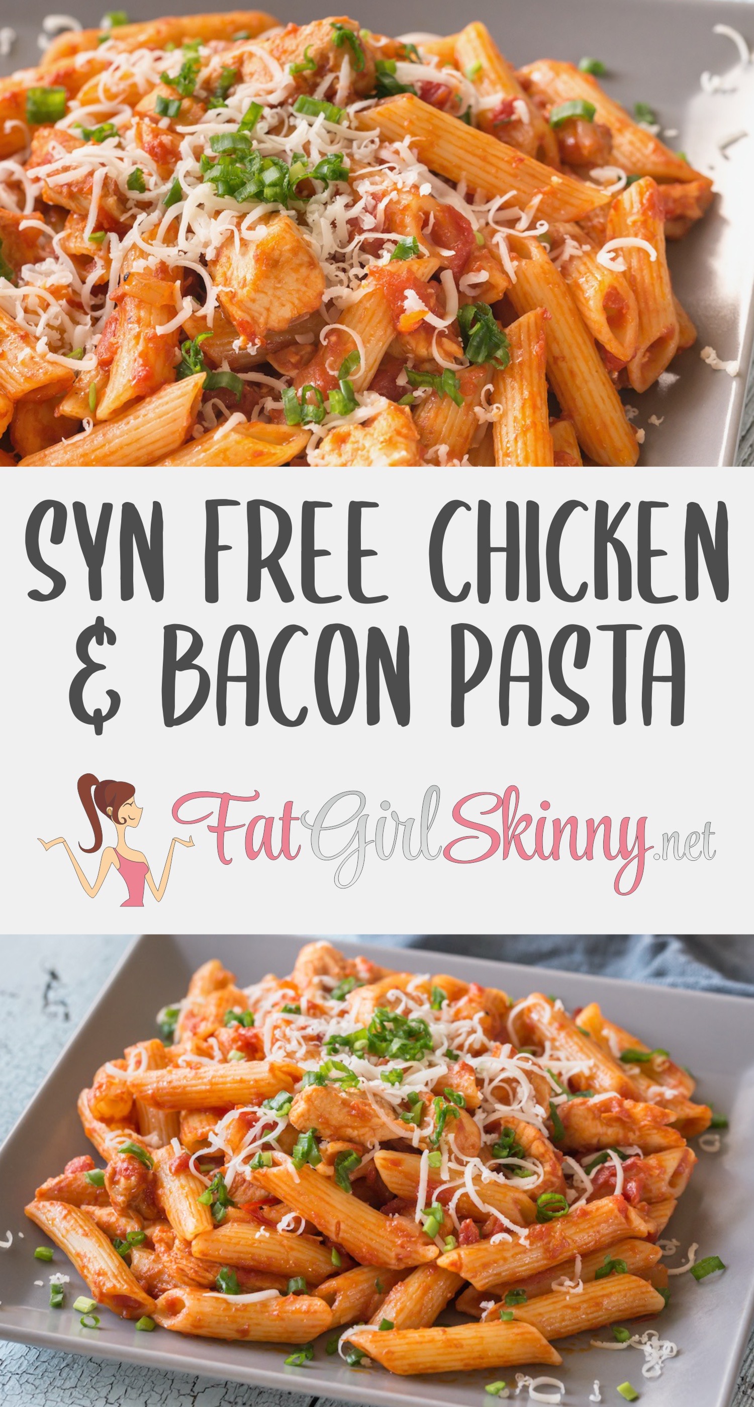 Syn Free Chicken & Bacon Pasta | Fatgirlskinny.net | Slimming World