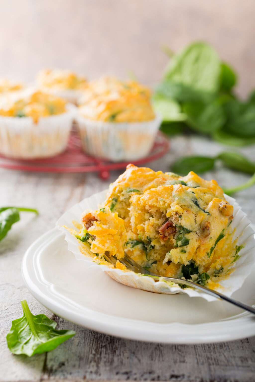 Spinach and Bacon Breakfast Egg Muffins Slimming World Friendly