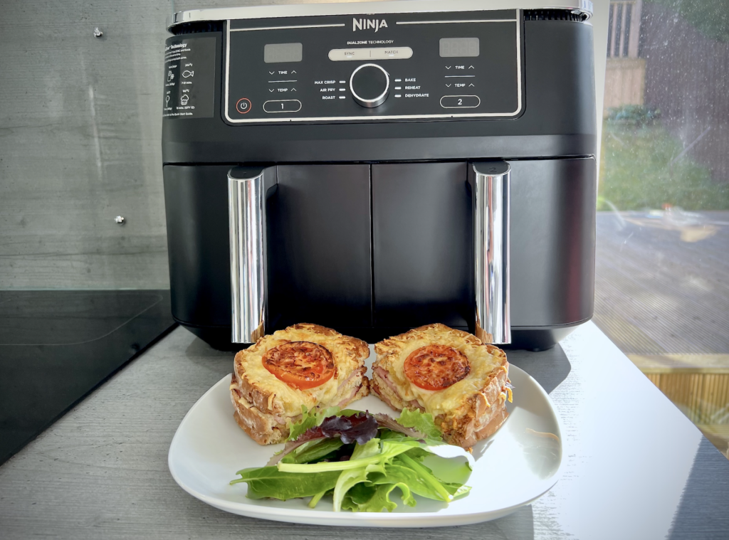 Best Ever Cheese and Ham Toastie in the Air Fryer - Fatgirlskinny.net
