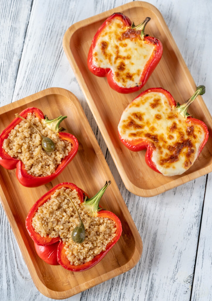 Baked Quinoa and Cheese Stuffed Peppers | Slimming World Friendly Recipe - Fatgirlskinny.net